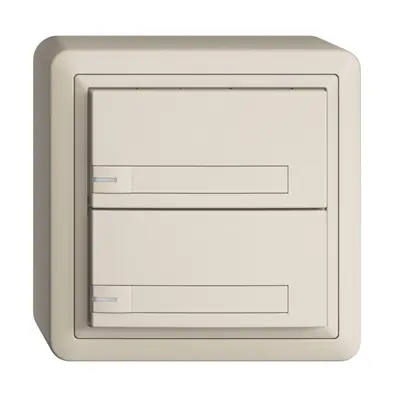 Poussoir KNX RGB AP EDUE, 250mW, LED RGB, a.papier, 2×poussoir, 1×touche, crema 