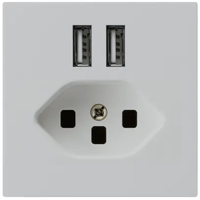 Presa 2×USB & T23 kallysto A 2400mA grigio chiaro 