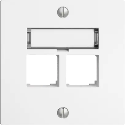 Kit di montaggio S-One EDIZIOdue F per 2×RJ45 diritto, bianco 