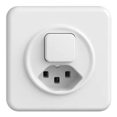 Combinazione INC A-R/1L+T23 16A STANDARDdue bianco 