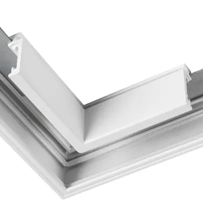 Raccordo a L SLV 48V TRACK alluminio 71×71×21.9mm standard sinistra bianco 