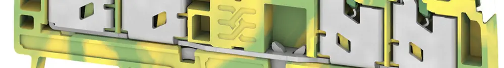 Durchgangs-Reihenklemme S4C 2.5 PE DL 2.5mm² SNAP IN 4×1 TH35 grün/gelb 