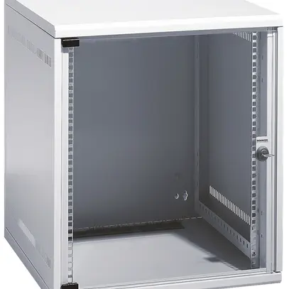 Armoire murale 19" Elcase 9UH, vitrée, 570×475×600mm, tôle d'acier gris 