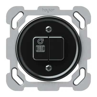 Interruttore a pulsante luminoso INC origin sch 3 + ventilatore LED 77×77mm nero 