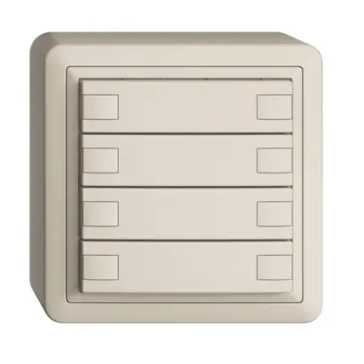 Poussoir KNX RGB AP EDUE, 250mW, s.LED, 4×poussoir, comm.2×touches, crema 