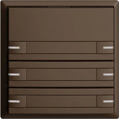 Pulsante INC KNX 6×EDIZIOdue coffee RGB con LED con inserto carta 