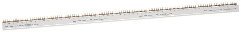 Kammschiene Hager 4P 3L Gabel 35mm² 125A 996.8×14mm weiss 