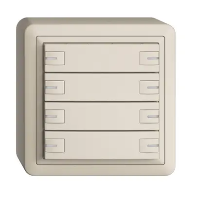 Pulsante KNX RGB AP EDUE, 250mW, c.LED RGB, 8×pulsante, com.1×tasto, crema 