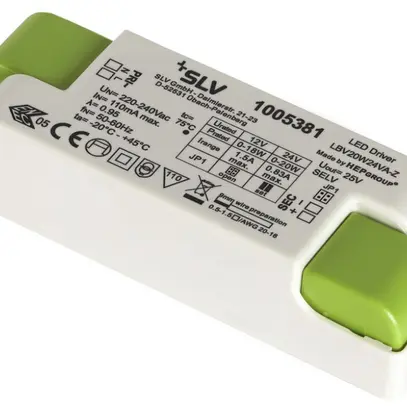 Convertisseur LED SLV LBV20W24VA-Z UNI, 20W 12/24VDC max. 830/1500mA 