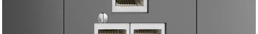 Boîte INC 3×RJ45/s 4P sép.gris foncé EDIZIOdue R&M swissline 