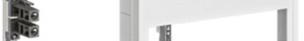 Travée Media Hager pour armoire distribution ENC 8 rangées, 4 rangées modulaires 