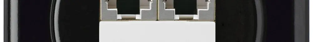 Scatola di raccordo INC basico 2×RJ45s separato nero 