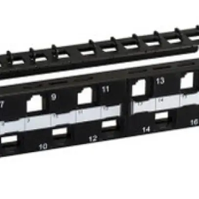 Panneau de distribution 19" INFRALAN 24-Port Keystone vide non blindé 1UH, noir 