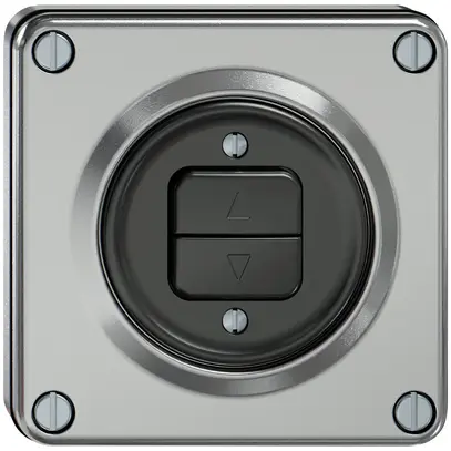 Interruttore tapparelle INC ELEMENT 1P 2 tasti alluminio 