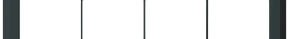 Telaio di copertura INC kallysto.line 4×3 nero orizzontale 212×272mm 