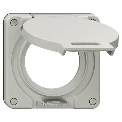 Coperchio con coperchio ribaltabile NEVO Ø53mm chiudibile IP21 grc (guarn.ne) 