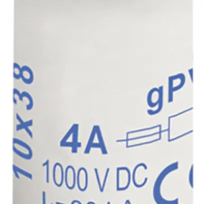 Fusible pour appareils PV Weidmüller, 4A gPV 1000VDC, céramique, 10×38mm 