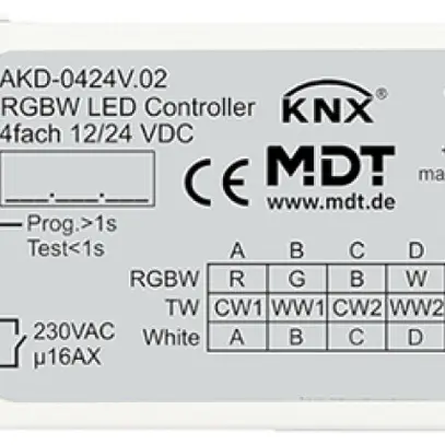 LED-Betriebsgerät KNX MDT AKD-0424V.02 4-Kan 72W 12…24V 
