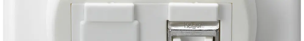 Insert pour prise ENC basico C cat.6 1×RJ45/s sortie oblique blanc 