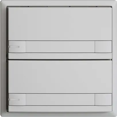 Poussoir ENC KNX 2× EDIZIOdue colore gris clair RGB avec LED avec insert papier 