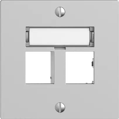 Kit montaggio EDIZIOdue uscita dritta, per 2×RJ45 freenet, grigio chiaro 