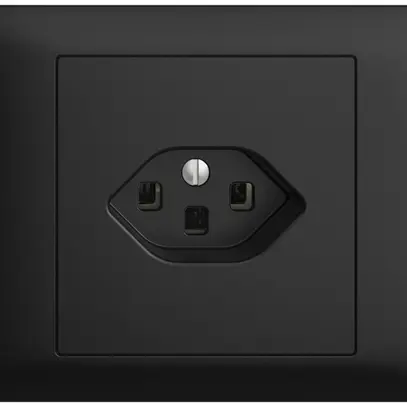 Prise INC EDIZIOdue T23 16A noir avec bornes enf. 