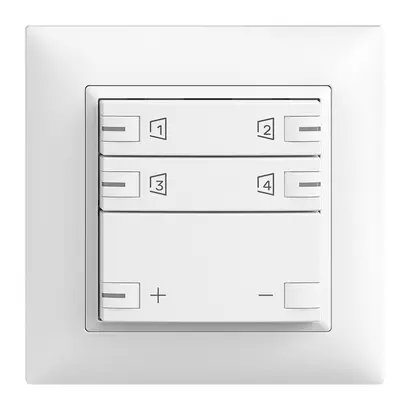 Kit montaggio INC Edue zeptrionAIR, WLAN, dimmer, RGB-LED, 2×tasto, 2×comm.bi 