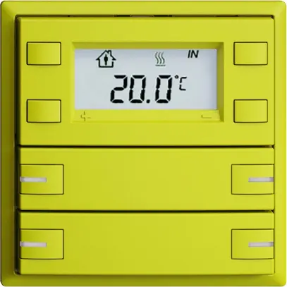 UP-RTH-Taster KNX 4-fach EDIZIOdue F lemon, mit LED RGB 
