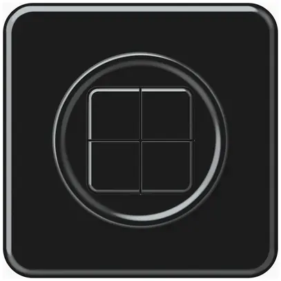 Pulsante KNX INC origin 4×tasti nero 