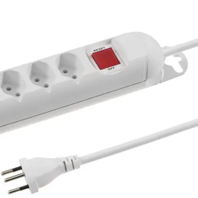 Presa multipla STEBA STRONG 5×T13 con interruttore 3m bianco 
