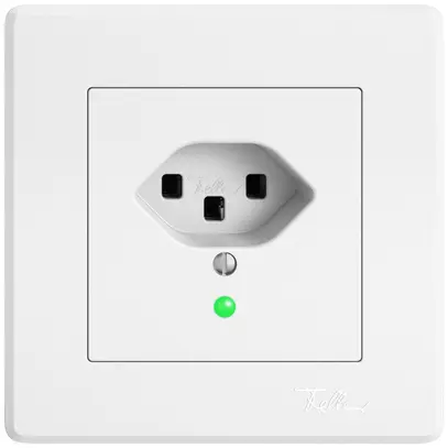 Prise ENC EDIZIO.liv SNAPFIX® 1×T23 avec LED bc 