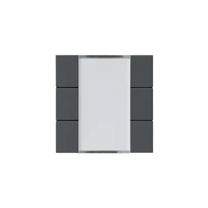 Frontset Hager kallysto 6×KNX systemlink/easylink anthrazit 