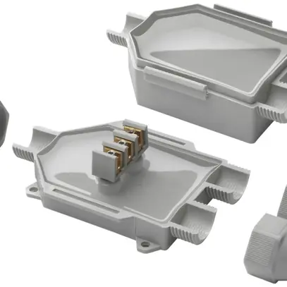 Scatola di derivazione AP Raytech BABY BOX c.gel 3×6mm² Ø8…18mm IP68 gris 