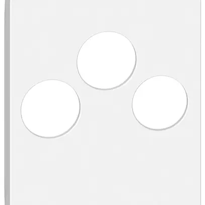 Cache Living Now pour TV 3 trous TV-R-SAT 2 modules blanc 