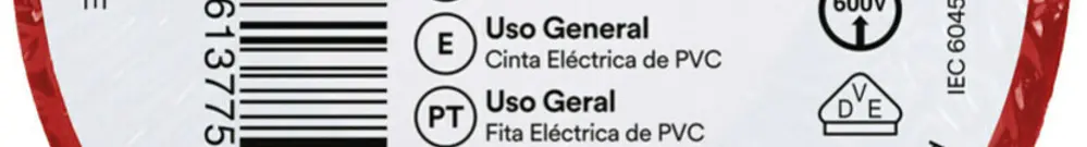 Ruban isolant 3M Temflex 165 15mm×10m×0.15mm rouge VDE 600V 0…90°C 