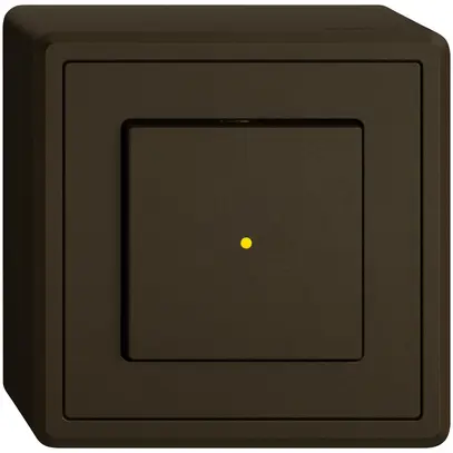 Contact à poussoir AP EDIZIO.liv SNAPFIX® ARL/1P éclairage frontal jaune br 