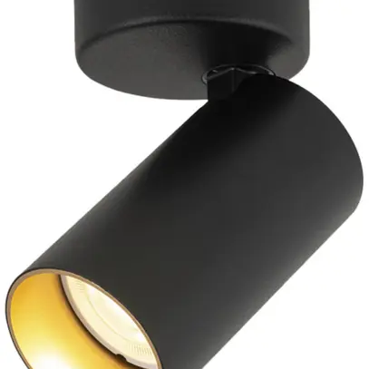 Plafoniera/applique SLV KAMI GU10 1×0…10W 114×70mm nero/oro 