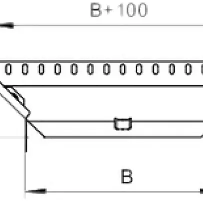 Raccord T adossé Bettermann MKS 200×35mm zingué à chaud par immersion 