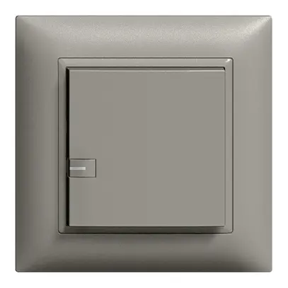 Poussoir ENC ZEP 1c/1t ON-OFF avec LED EDIZIOdue gris foncé 