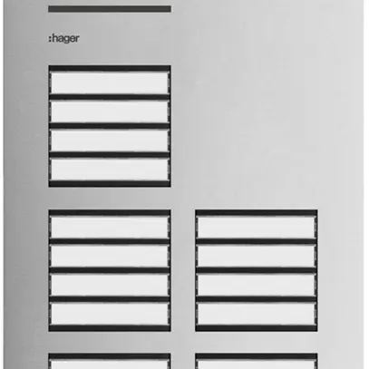 Postazione audio esterna Hager elcom.one 2-fili per 20appartamenti ac-pr 
