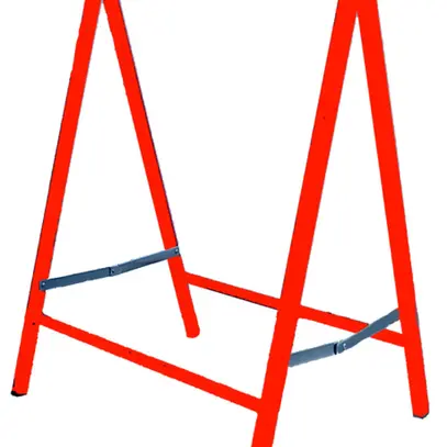 Chevalet de travail CLAP B: 80 cm, H: 77 cm, en acier, rouge 