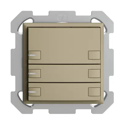 Pulsante KNX RGB INC EDUE, 250mW, c.LED RGB, 3×pulsante, com.2×tasti, sa 