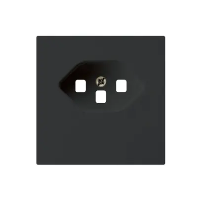 Plaque frontale kallysto T23 noir 60×60 pour prise bornes à vis 