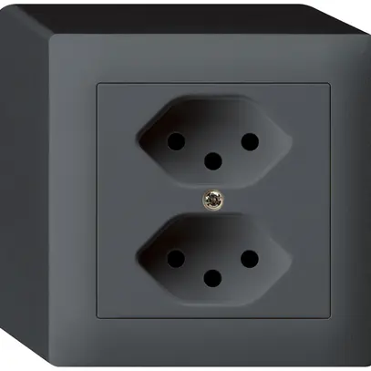 Prise AP kallysto 2×T13 anthracite 