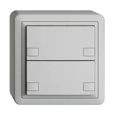 Poussoir KNX RGB AP EDUE, 250mW, s.LED, 2×poussoir, comm.2×touches, grc 
