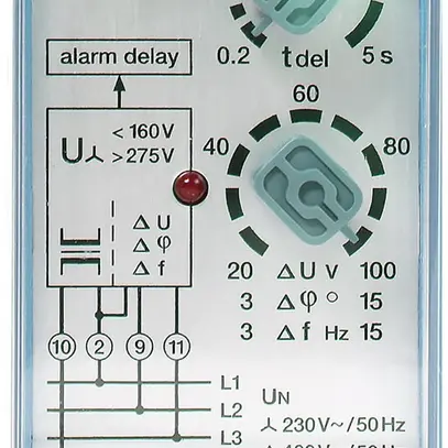 Surveillance de tension et de champ-tournant ComatReleco SSU33L, 400VAC 