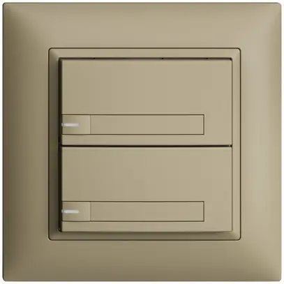Pulsante INC KNX 2×EDIZIOdue sand RGB con LED con inserto carta 