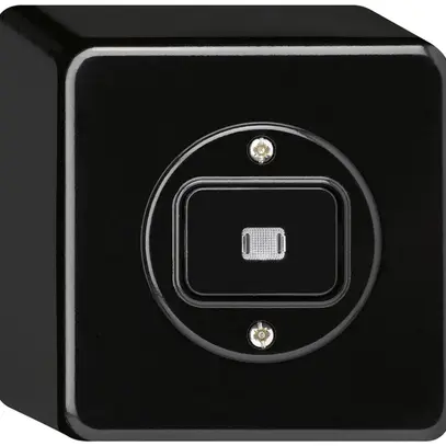 Interrupteur AP basico lumineux 3/1L noir 