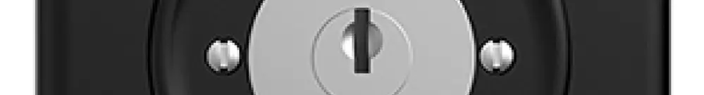 UP-Schwenktaster 0<->1 STANDARDdue schwarz mit Sicherheitsschloss 