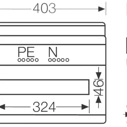 Tableau de distribution AP Hensel KV1518 18×18mm, IP54 